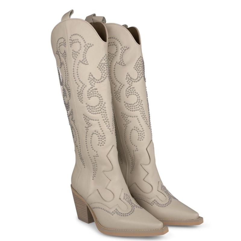 Bottes à Talons Alma En Pena Cowboy Boots With Heel Bleu Femme | NGA-77112104